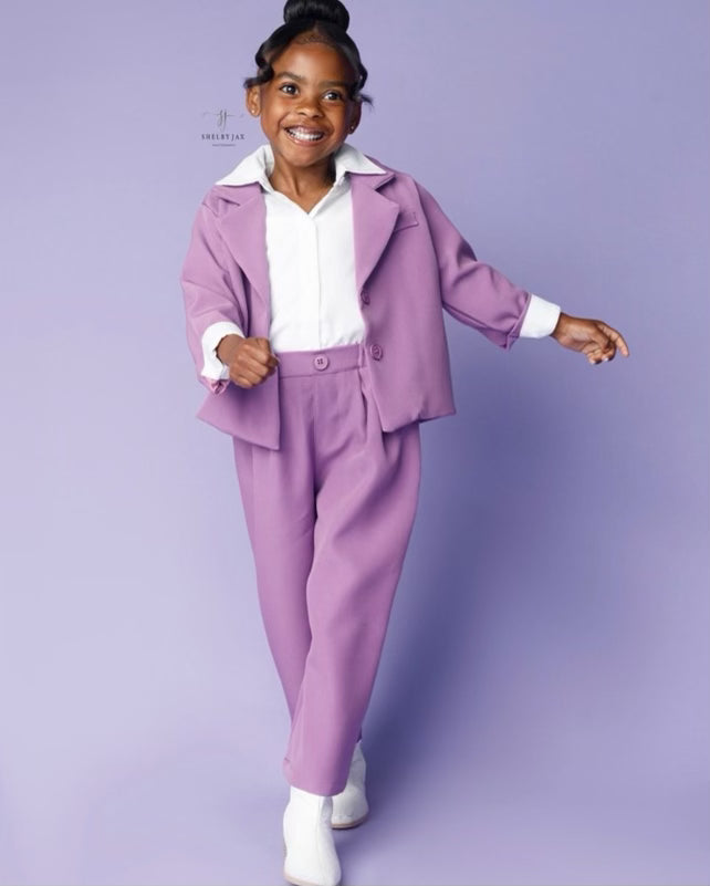 purple blazer