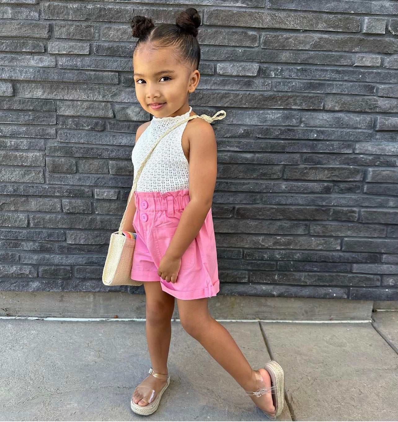 Pink High Waist Shorts