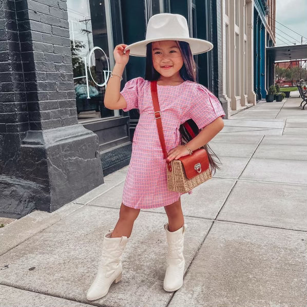 Pink Plaid Dress