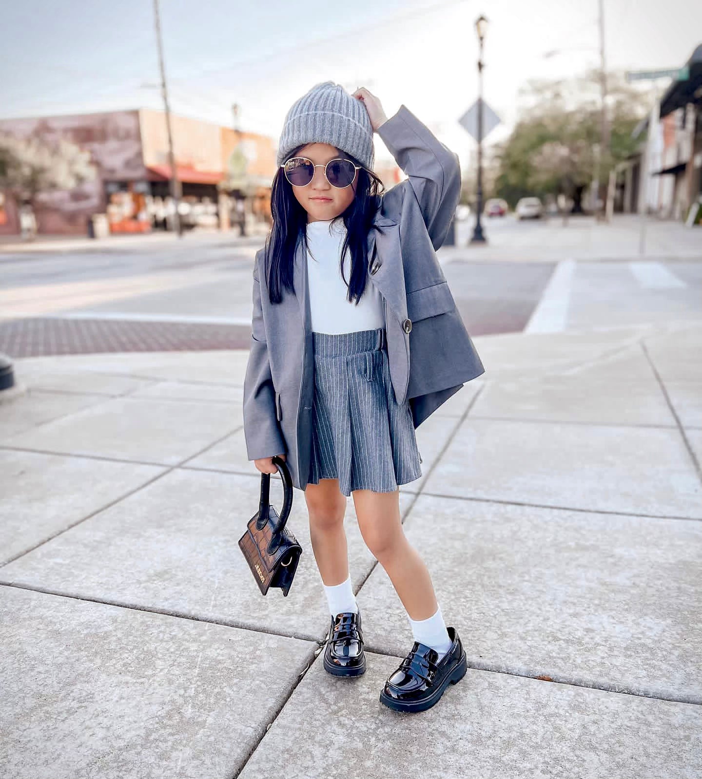 Grey Oversized Blazer