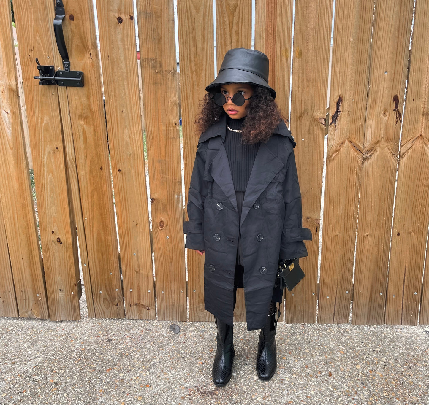 Mommy & Me Vancouver Trench Coat Black