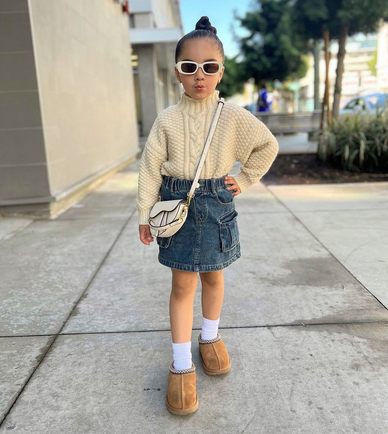 Falda Denim Cargo