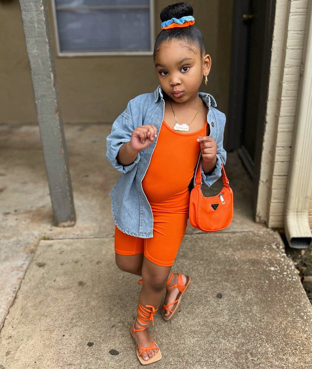 Orange Romper