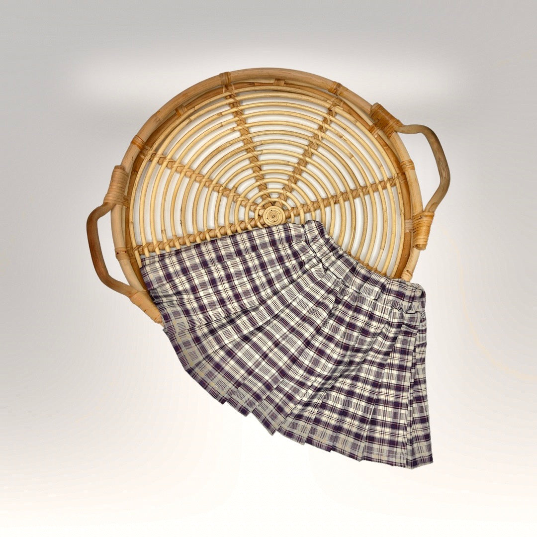 Violet Plaid Skirt