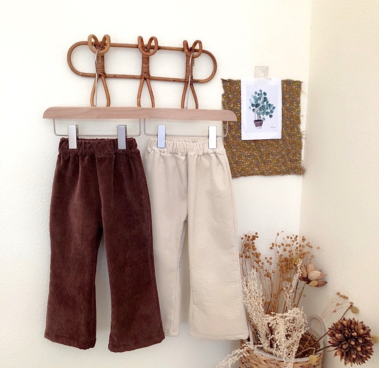 Mia Corduroy Flare Pants (Ivory)