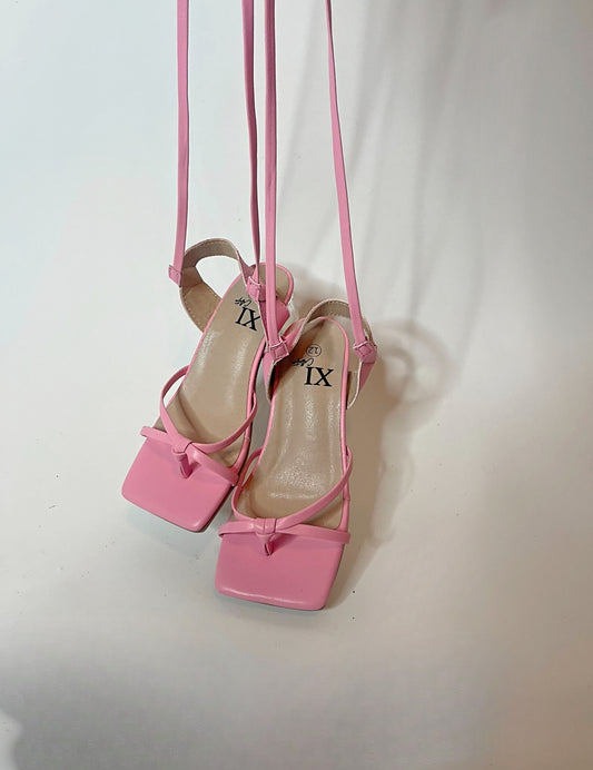 粉紅色 XIcollection 灰姑娘高跟鞋