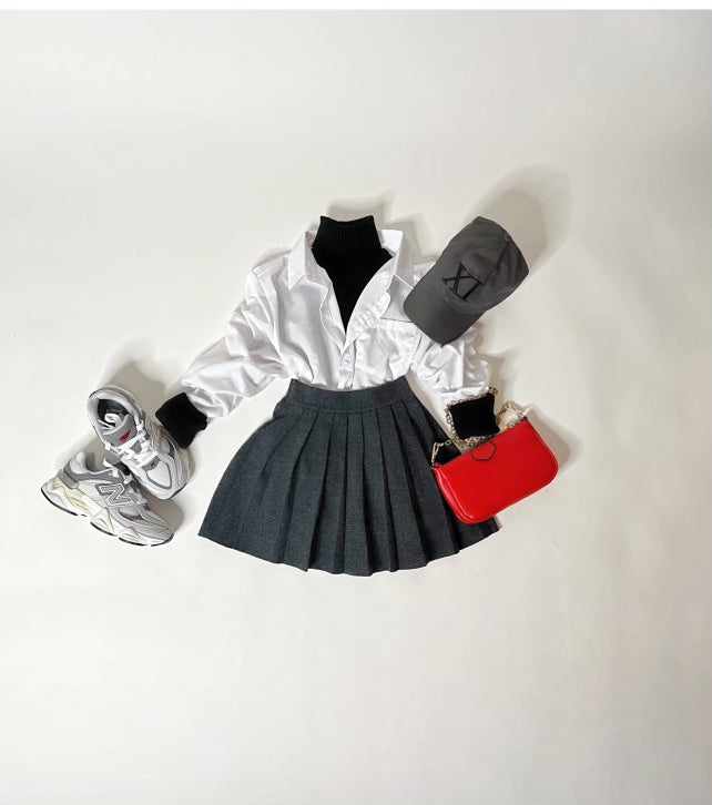 Falda tenis gris