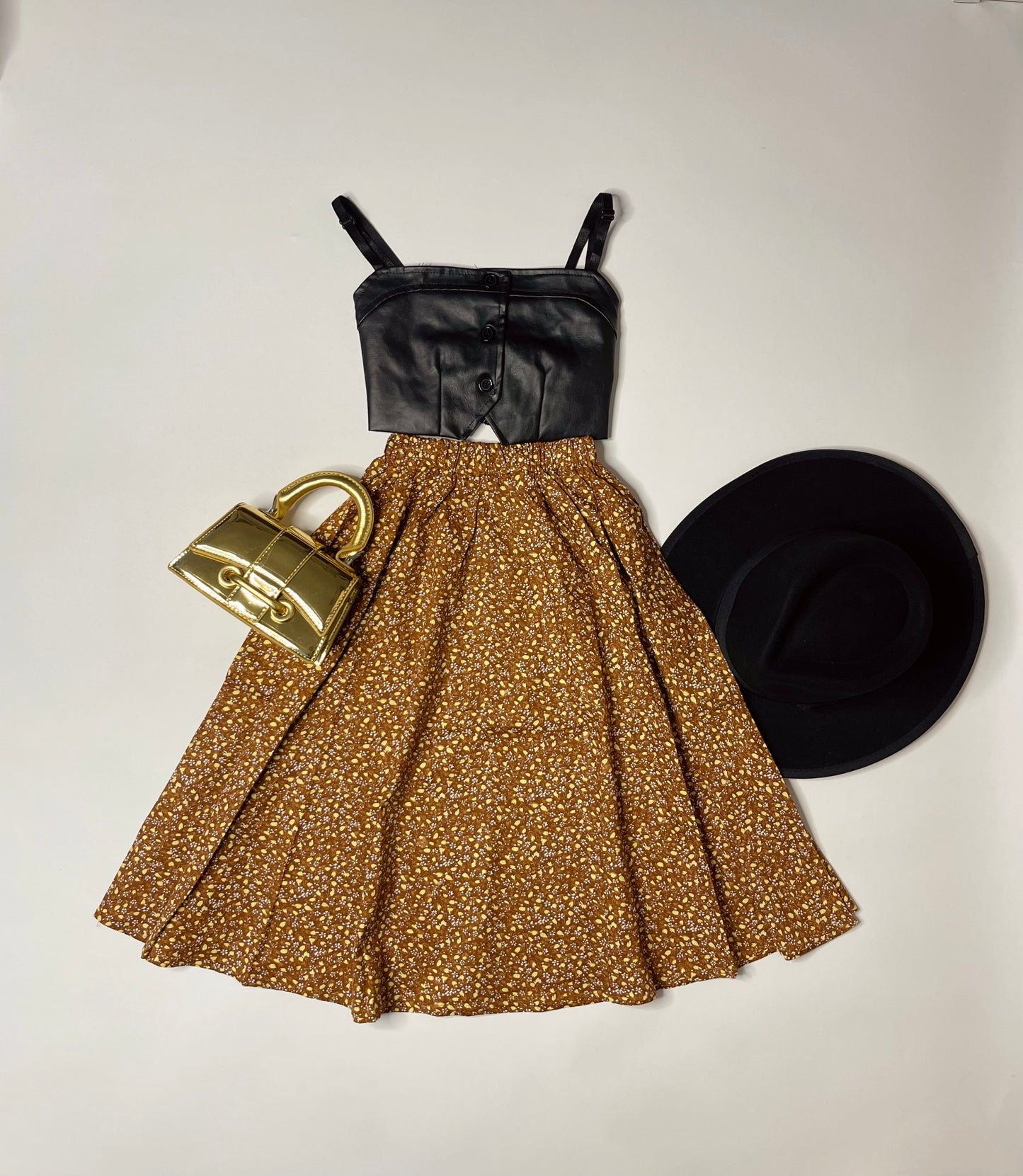 Brown Harvest Maxi Skirt